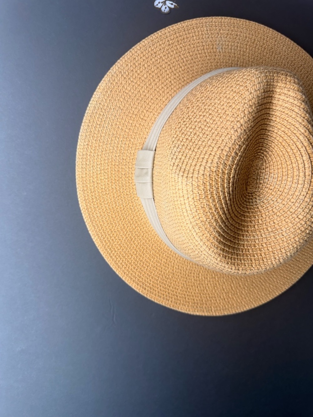Woven Straw Sun Hat with Neutral Band